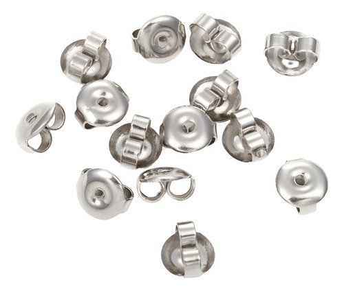 Tope Estilo Mariposa Acero Inoxidable Para Aretes 100 Piezas - $ 116.1