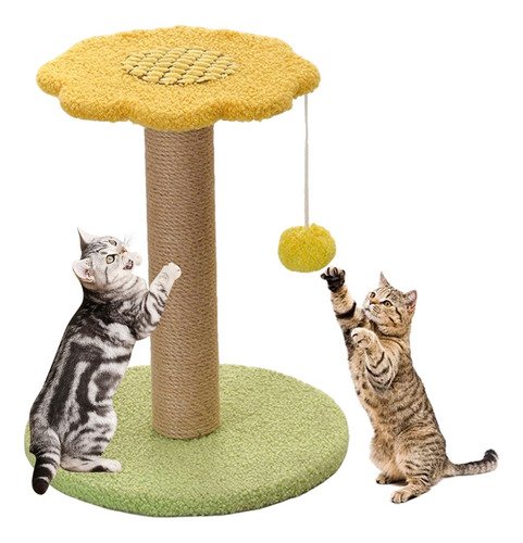 Torre Para Gatos 2 Capas Rascador Árbol Y Pelotas De Peluche - $ 189