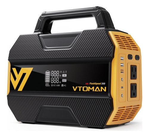 Vtoman Flashspeed 300 Estación de Energía Portátil 300W Batería LiFePO4 - Generador Solar - Ideal para Camping, Emergencias, Cortes de Luz - $ 3,026.8