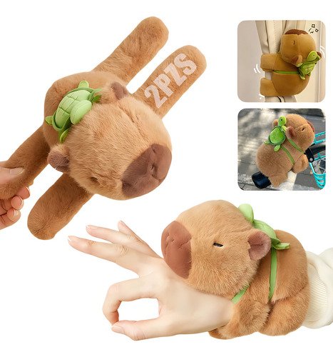 Capibara Peluche, Juguete Interactivo De Capibara Adorable, Brazalete Animales Felpa, Regalo Creativo Y Divertido, Ideal Para Niños Y Adultos, Perfecto Para Fiestas Y Uso Diario - $ 79