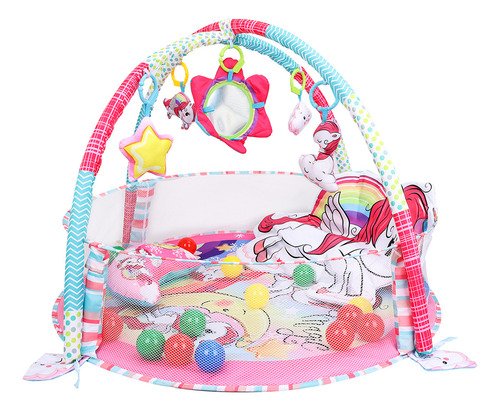 Gimnasio Bebé Interactivo Tapete Didáctico Infantil Nube Color Unicornio Rosa - $ 439