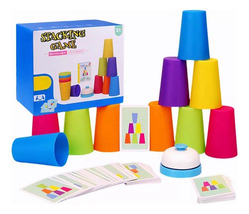 Juego De Vasos Apilables Juegos Divertidos De Copas Rápidas Para Niños, Copas Intelectuales Voladoras Juego Interactivo Para Padres E Hijos De Tazas Apilables Para Niños Para La - $ 139