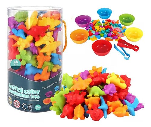 Juego Didáctico Niños Juguete Educativo Aprender Colores Color Dinosaurio - $ 208.99