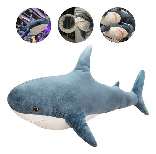 Juguete Kawaii Tiburón De Peluche De Suaves Y Cómodos 40 Cm - $ 138.88