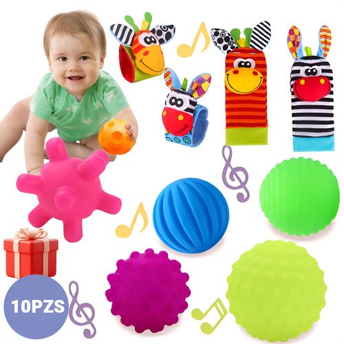 Juguetes Pelotas Estimulacion Sensoriale Didáctica Para Bebé - $ 184.76