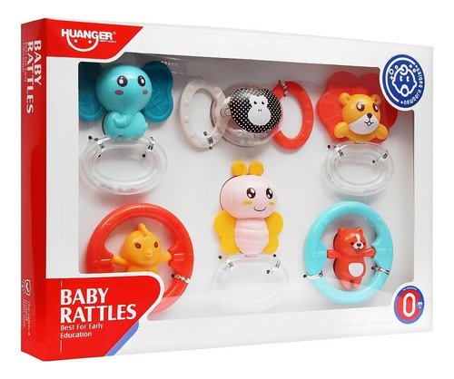 Set Sonajas Mordederas Estimulación Temprana Bebé 6 Piezas - $ 199.66