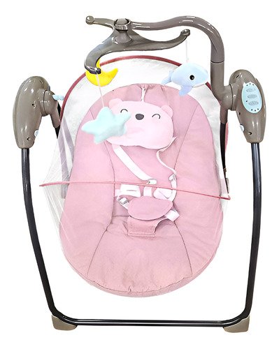 Silla Mecedora Para Bebe Bluetooth Rosa - $ 1,199